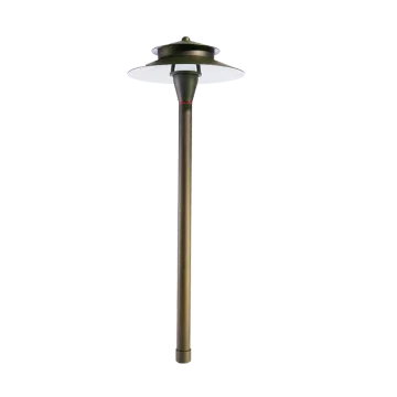 Double Brass hats Area Light garden path light