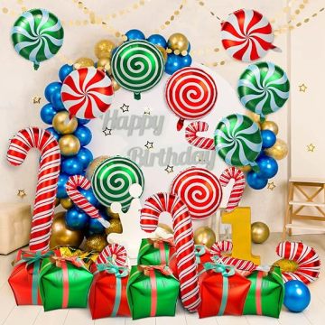 30 stks kerstfolie ballonnen set decoraties