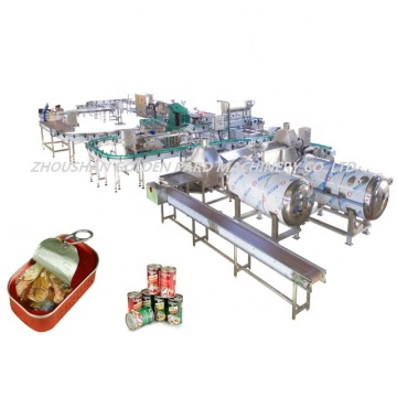 Stainless steel canned fish processing line