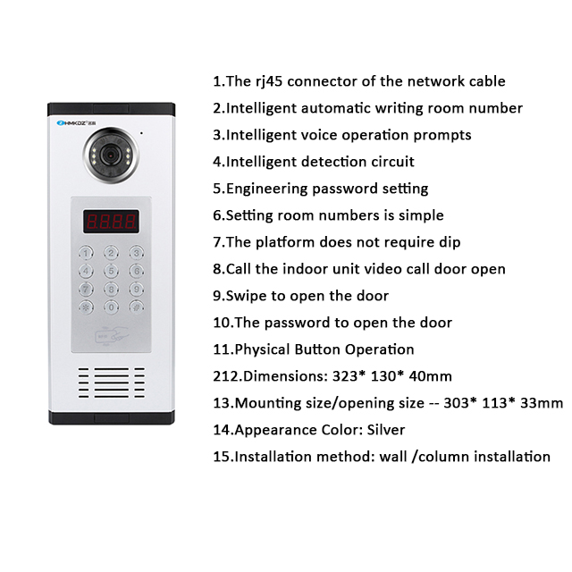 Mingke Multi Unit Apartment Phone Audio Door Phone Intercom Video System With Rele Video System With Rele5