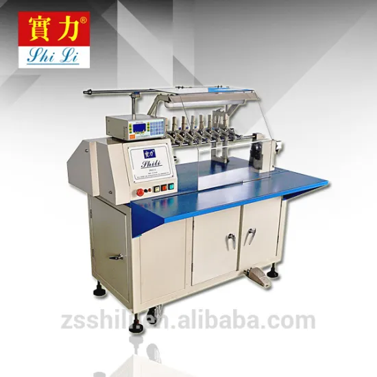 Eight spindle high production fishing line winding machine
