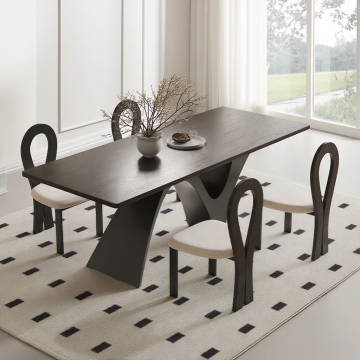 Moderne massive hölzerne 6 -teilige Esszimmermöbelset - hohe Qualität für Zuhause oder Workshop