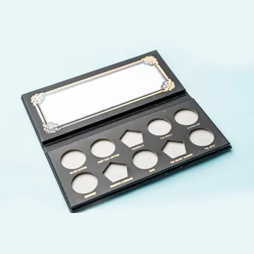 Custom Matte Black Magnetic Empty Eyeshadow Palette Box
