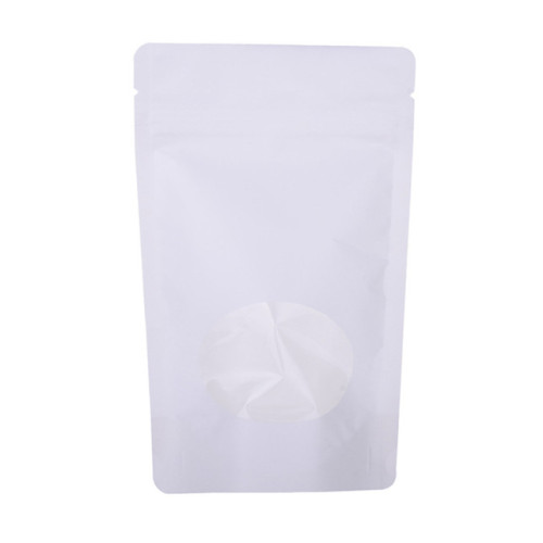 Biodegradable unprinted stock bag with oval window