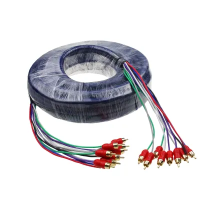 8 Male to 8 Male RCA Cable - Pro Audio Snake Cable for Home Audio