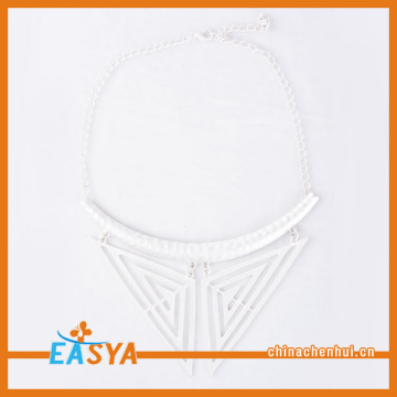 Fashion Silver Necklace Triangle Shape Geometry Pendant Necklace