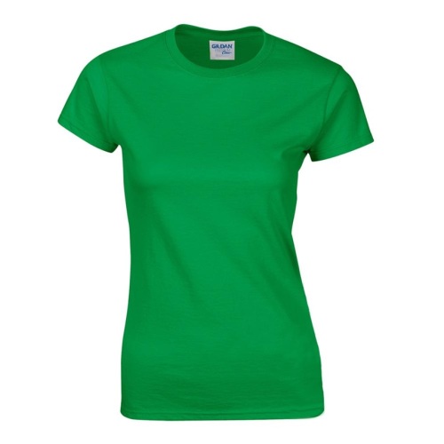 Пользовательский логотип зеленой женской футболке