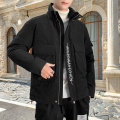 Custom Men&#39;s Windproof coat berlapis kapas hangat