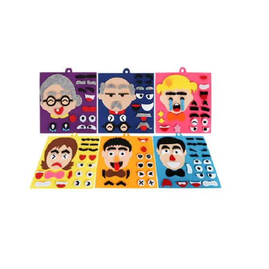 Wholesale Wholesale Felt Early Learning Basic Life Face Sticker DIY Educational Toys for Kids, Baby Toddlers