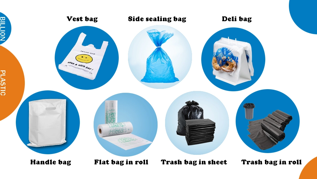 Eco Friendly Transparent PE Size Customized Plastic Bag on Rolls