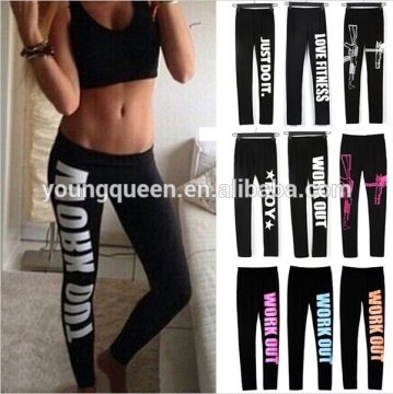 RM007 Sexy Sportswear Fitness Printed Cotton Leggings work out leggings