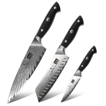 New 8 Inch Ladder Pattern Custom Japanese Chef Knife with VG10 Damascus Steel: Premium Quality Kitchen Tool