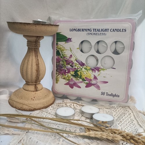 Tealight Candles 10g 50 PCS Polybag White Unscented
