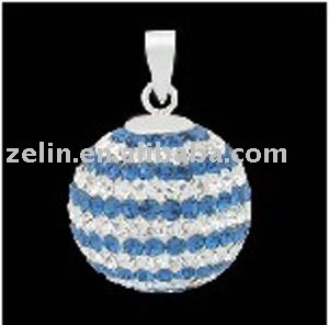 white and blue crystal pendant ring jewelry