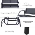 Modern 2-Person Outdoor Rocking Glider Bench