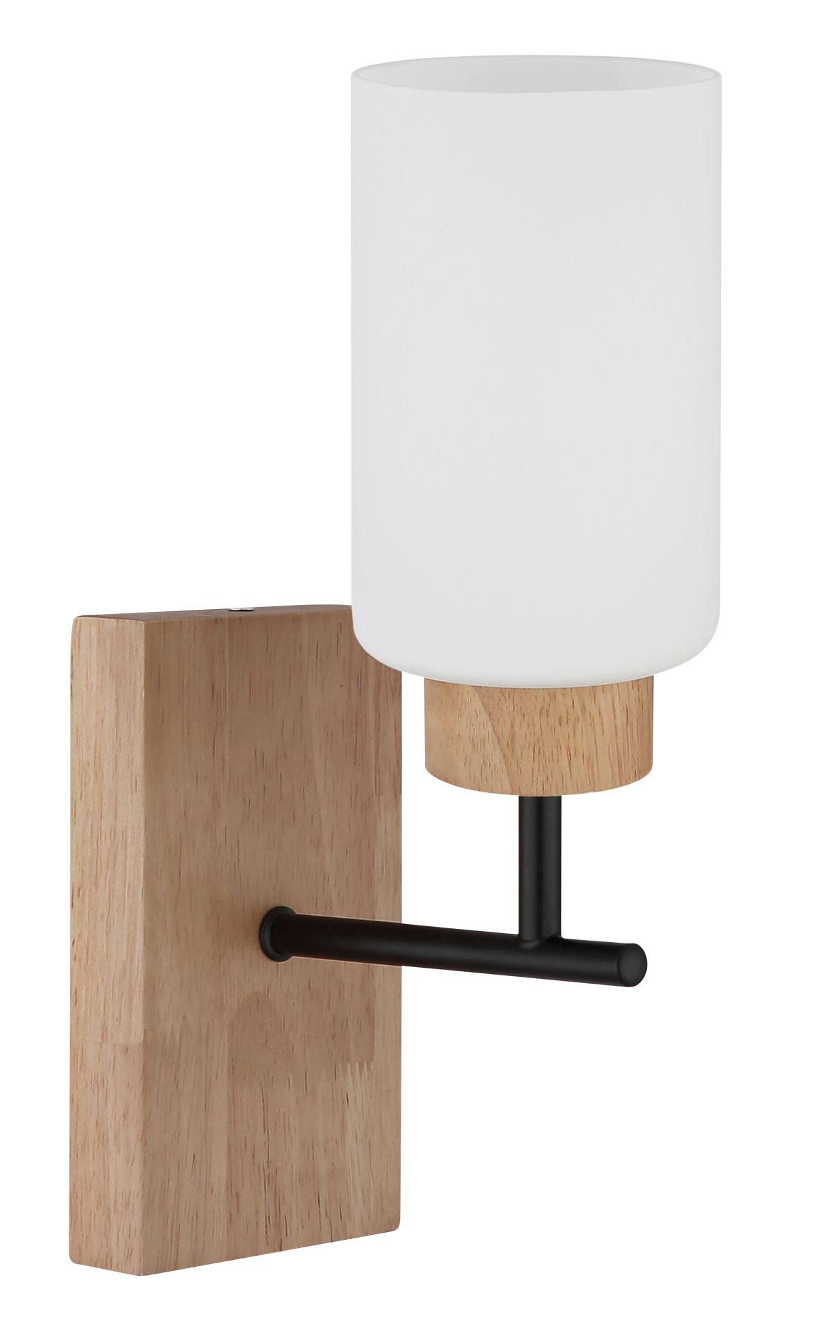 ROWENA Matte Black Oak Upward Wall Sconce (3)