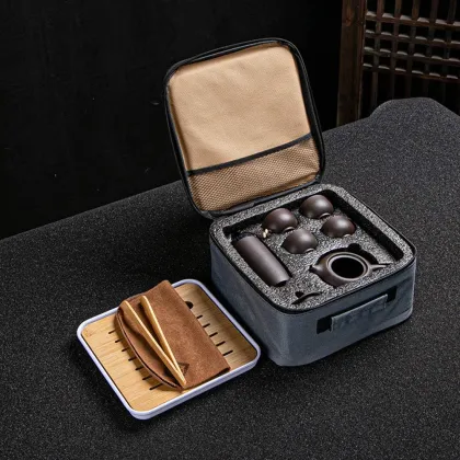 Ruyi Ceramic Express Cup Travel Teaware Set
