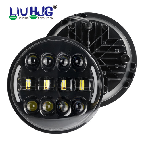 LiuHJG 12-80V 12 Lens 32W Double Colors Led Motorcycle Headlight