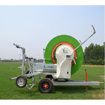 Water hose reel irrigation system for agriculture