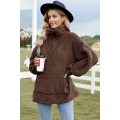 Kvinnor sherpa pullover fuzzy fleece tröja