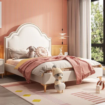 Simple Leather Bed for Bedroom - Double & King Sizes