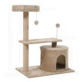 Torre de árbol para gatos segura personalizada, poste rascador interior de madera, condominio de escalada de varios niveles, muebles modernos para mascotas, cartón OEM ODM