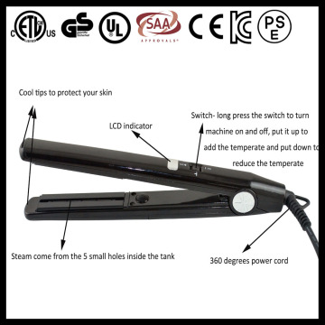 CE certificate Professional Ceramic ionic Hair Straightener Steam Hair Straightene