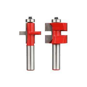 2PC 12mm 1/2 SHANK Tongue & Groove Router Bits Set with Bearing