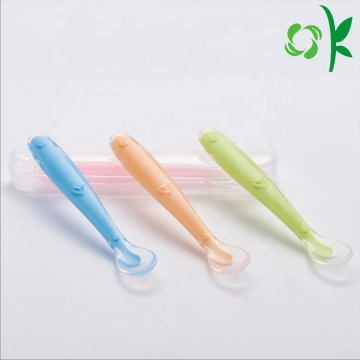 Food Grade Baby Silicone Soft Spoons Feeding