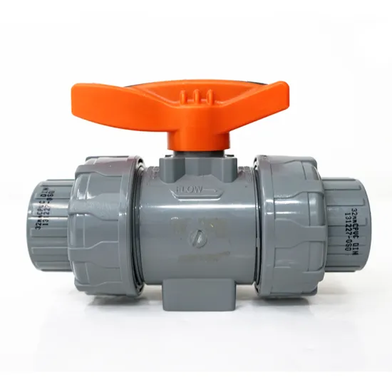 CPVC Double Union Ball Valve: 15mm to 100mm for Water Dosing Systems - Industrial Manual Valve