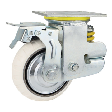 5 inch galvanized spring damping casters