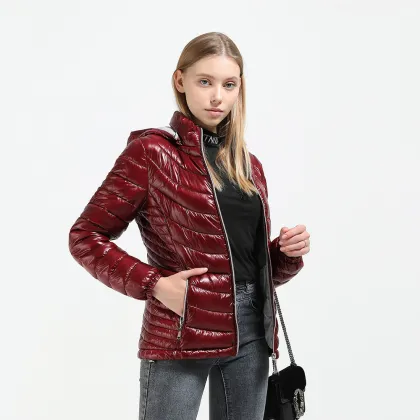 Hooded light and short casual Ladies' Jacket