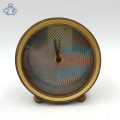 빈티지 라운드 나무 탁상 시계