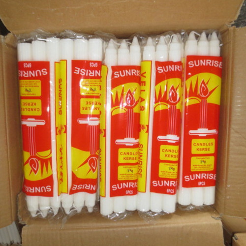Custom Size Paraffin Wax Fluted Pillar Candle Household