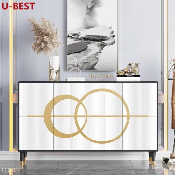 Designer Style Solid Wood Sideboard Cabinet for Kitchen Home Decor