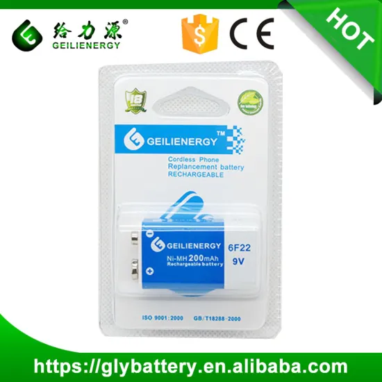Super power NI-MH 200mah/280mah 6F22 9v rechargeable battery