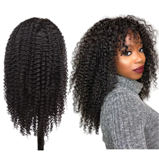 European Human Hair Full Lace 200 Density Kinky Curl Wig,Jewish Wig European Hair