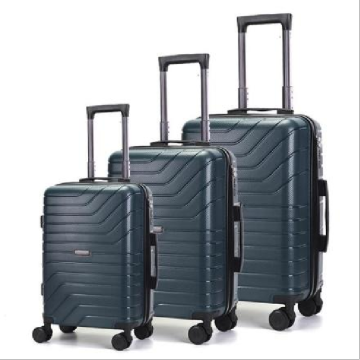 PP Travel Suitcase 3pcs Trolley Luggage Back