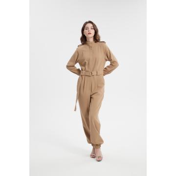 Meisjes jumpsuit speelpakken met lange mouwen jumpsuit met riem