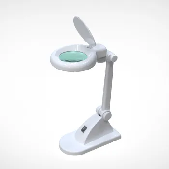 Portable Illuminated Magnifier with LED Desk Lamp for Skincare and Beauty