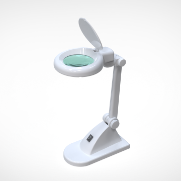Portable Illuminated Magnifier with LED Desk Lamp for Skincare and Beauty