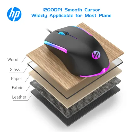 HP M160 Wired RGB Gaming Mouse with Optical Sensor - High Performance