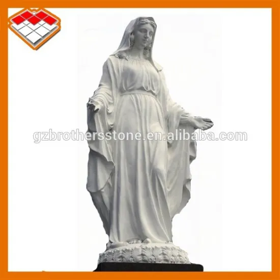 Wholesale female statue type white marble stone virgin mary statue life size