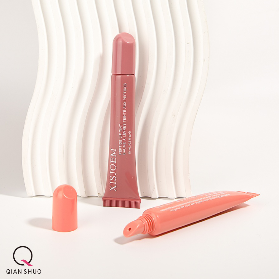 Lip Gloss Oranye-Coklat Vintage dengan Peptide Boost