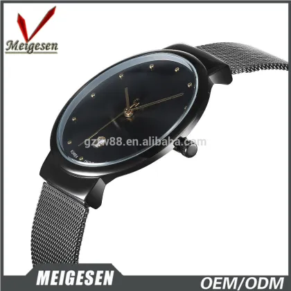 stainlee steel watch case factory derect sale steel mesh strap watch