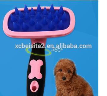CY108 Pet Comb Mucous Wool Implement Silicone Comb Cat and Dog Fur Cleaner Pets Hair Comb