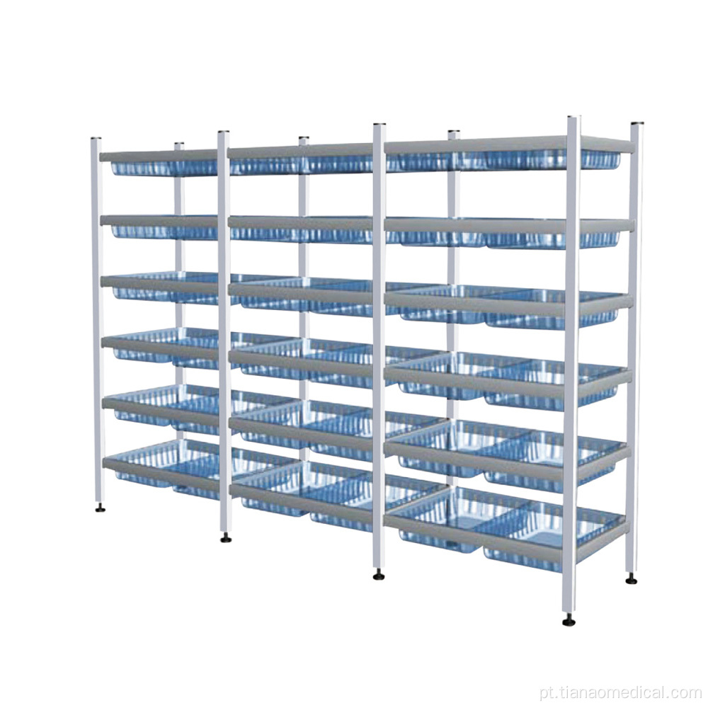 Sistema ajustável do shelving do cartucho da liga de alumínio do hospital