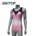 Gradiente spandex sem mangas de ginástica de ginástica para mulheres
