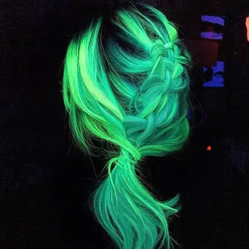 New Arrival 20 Inches 1 Clip Hair Extension Glowing Synthetic Hair Shining Hair In The Darkness For Girls