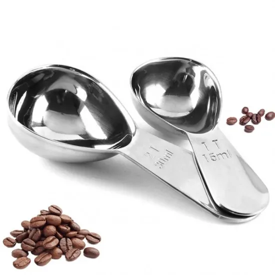 Hot Sale! Stainless Steel Measuring Spoons & Coffee Scoops Set for Kitchen Accessories